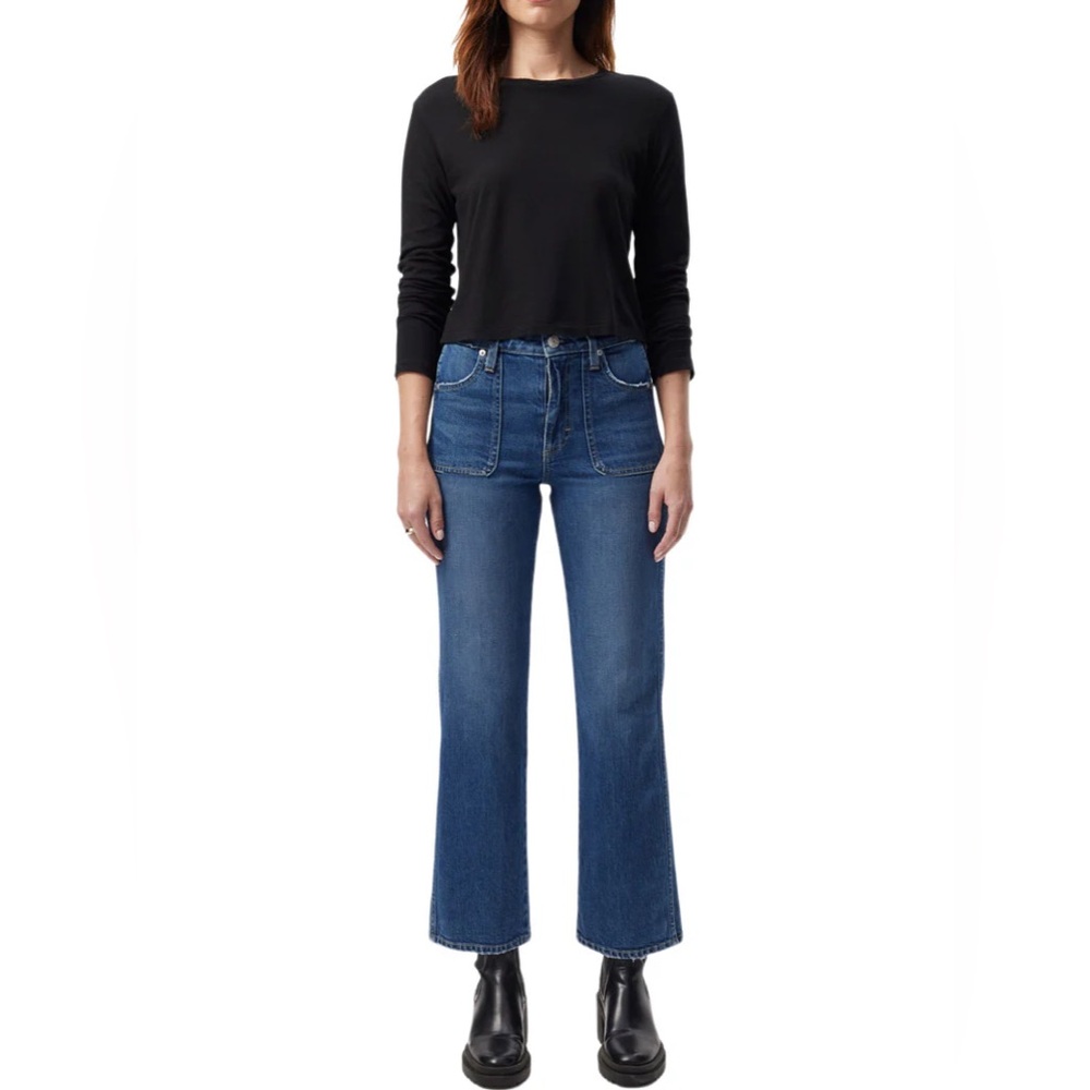 AMO Abigail High Rise Crop Flare Jeans